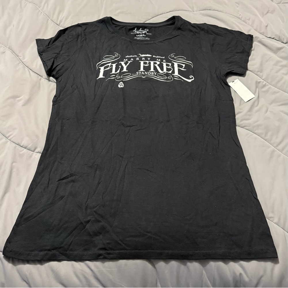 Fly Free Women's Black T-Shirt XL